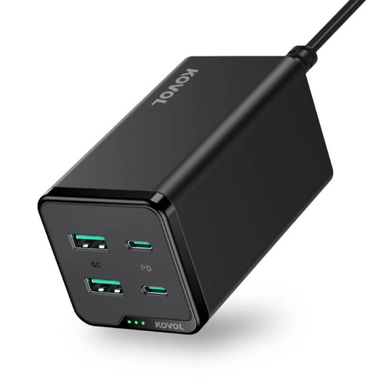120w 4 port PD GaN desktop charger black